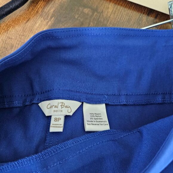 Lulu-B Black Pull On Bermuda Shorts and Coral Bay Blue shorts both sz 8 - Picture 9 of 10